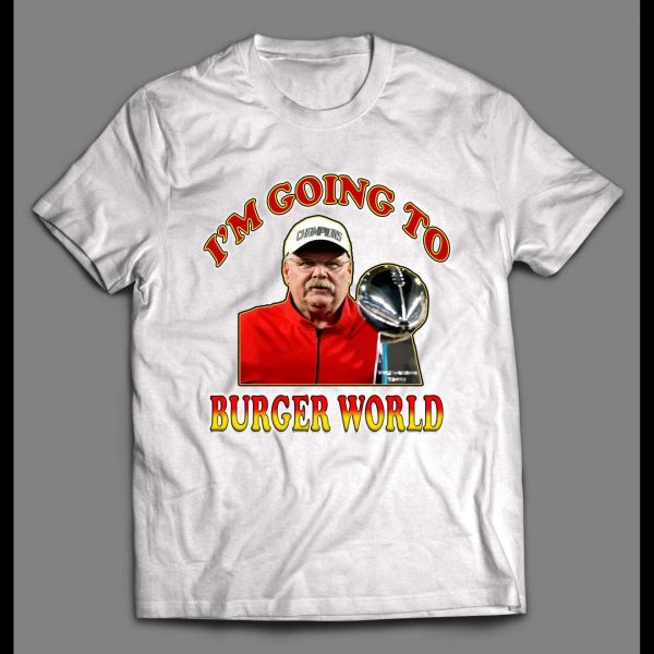 COACH ANDY I'M GOING TO BURGER WORLD HIGH QUALITY FOOTBALL SHIRT