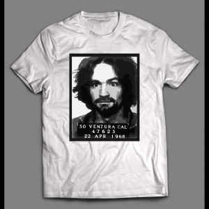 CHARLES MANSON MUGSHOT PHOTO SHIRT