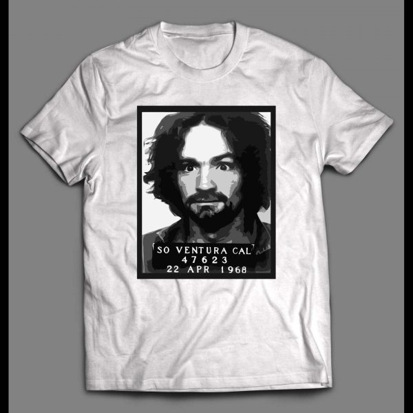 CHARLES MANSON MUGSHOT PHOTO SHIRT