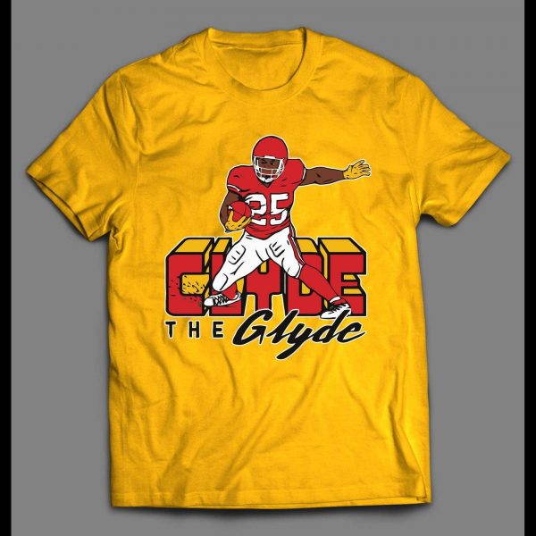 CLYDE THE GLYDE RUN CEH ARROWHEAD THE KC QUALITY FOOTBALL SHIRT