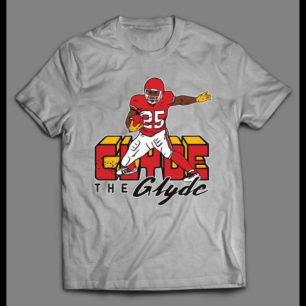 CLYDE THE GLYDE RUN CEH ARROWHEAD THE KC QUALITY FOOTBALL SHIRT