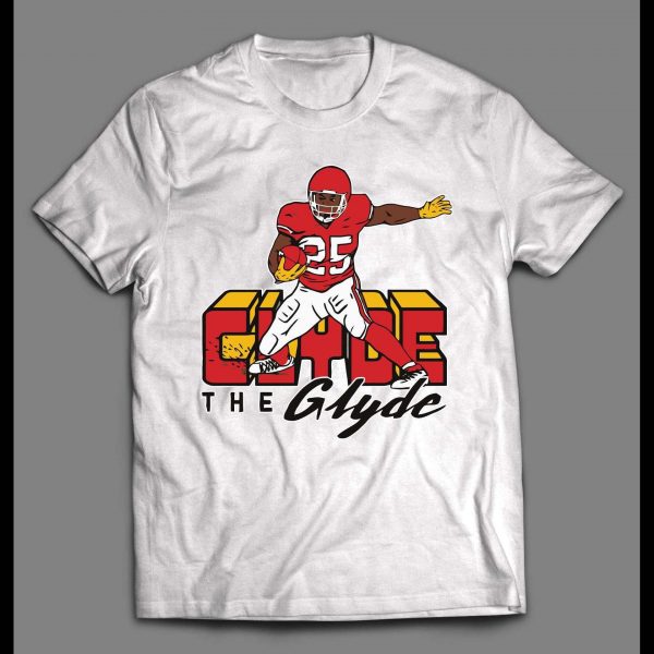 CLYDE THE GLYDE RUN CEH ARROWHEAD THE KC QUALITY FOOTBALL SHIRT