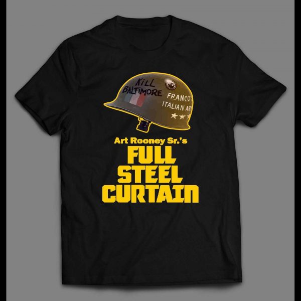PITTSBURGH FULL STEEL CURTAIN FULL METAL MOVIE FOOTBALL SHIRT