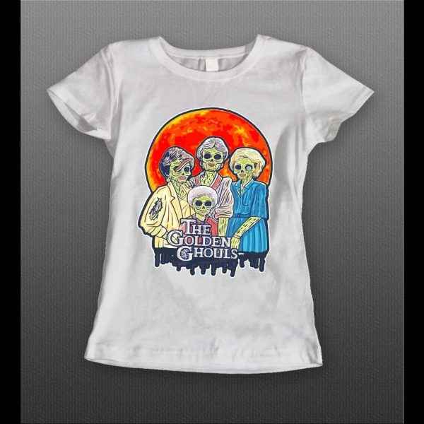 GOLDEN GHOULS X GOLDEN GIRLS PARODY HIGH QUALITY LADIES HALLOWEEN SHIRT