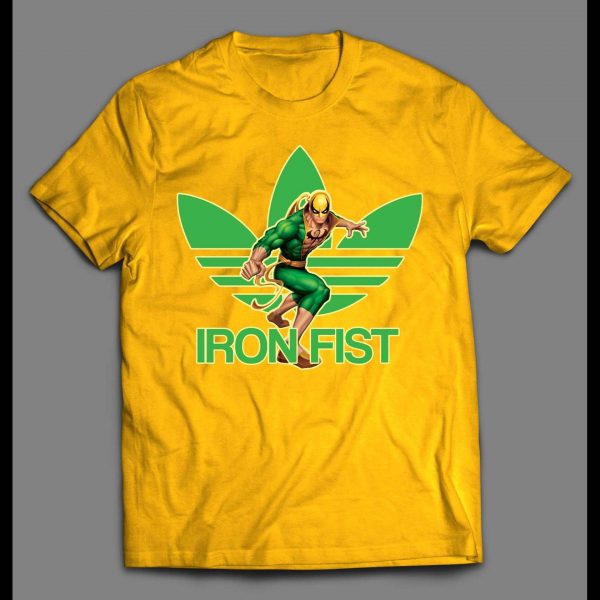 IRON FIST COMICBOOK HERO SPORTS WEAR PARODY SHIRT