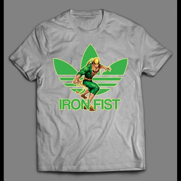 IRON FIST COMICBOOK HERO SPORTS WEAR PARODY SHIRT