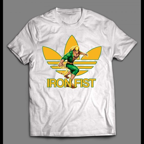 IRON FIST COMICBOOK HERO SPORTS WEAR PARODY SHIRT
