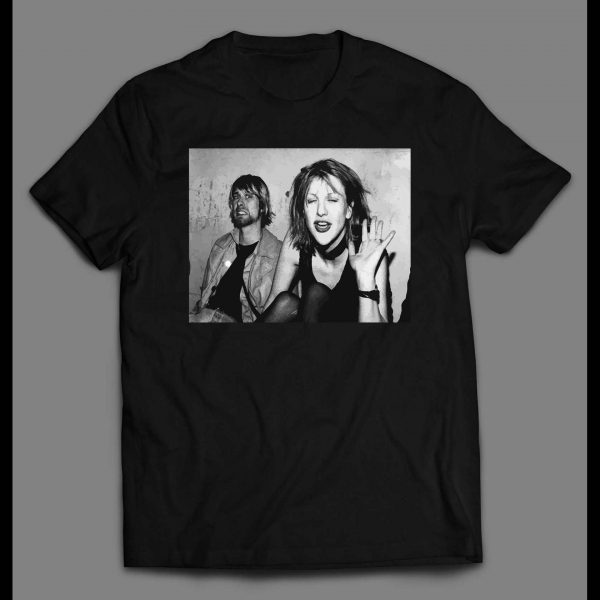 SEATLLE GRUNGE MUSIC SCENE KURT AND COURTNEY ROCKER SHIRT