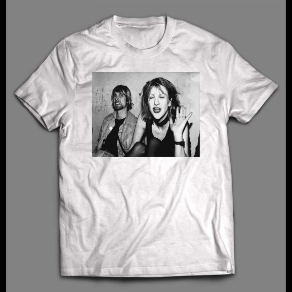 SEATLLE GRUNGE MUSIC SCENE KURT AND COURTNEY ROCKER SHIRT