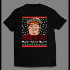 FUNNY HOME FOOTBALL ALONE CHRISTMAS STYLE FOOTBALL SHIRT