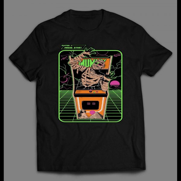 VINTAGE MUMMY ARCADE MACHINE HALLOWEEN SHIRT