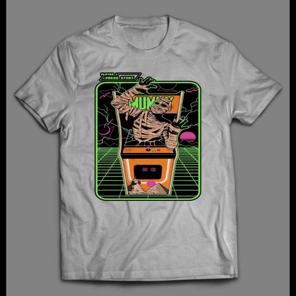 VINTAGE MUMMY ARCADE MACHINE HALLOWEEN SHIRT