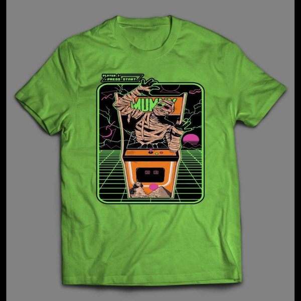 VINTAGE MUMMY ARCADE MACHINE HALLOWEEN SHIRT