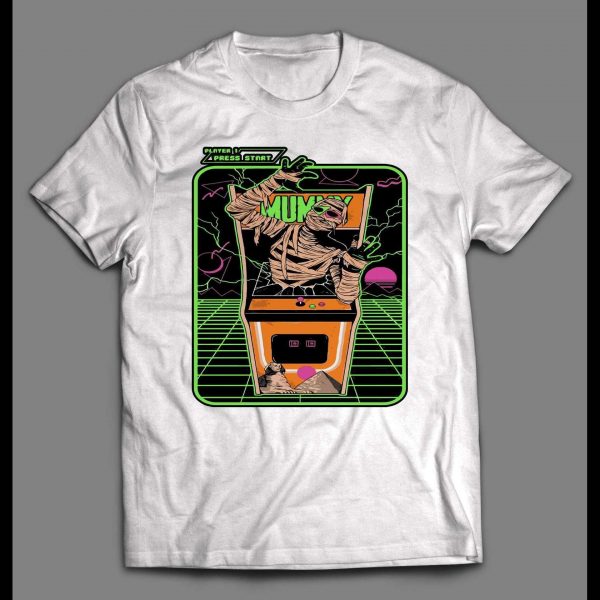 VINTAGE MUMMY ARCADE MACHINE HALLOWEEN SHIRT