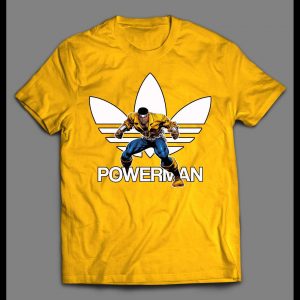 POWERMAN COMICBOOK HERO SPORTS WEAR PARODY SHIRT
