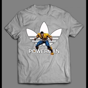 POWERMAN COMICBOOK HERO SPORTS WEAR PARODY SHIRT