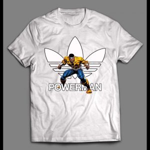 POWERMAN COMICBOOK HERO SPORTS WEAR PARODY SHIRT