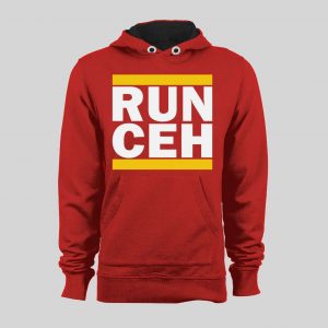 CLYDE THE GLYDE RUN CEH ARROWHEAD THE KC QUALITY FOOTBALL FULL FRONT PRINT HOODIE / SWEATSHIRT