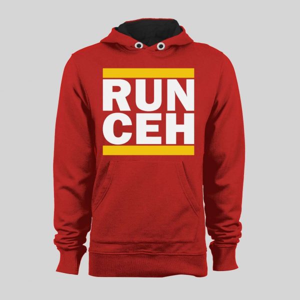CLYDE THE GLYDE RUN CEH ARROWHEAD THE KC QUALITY FOOTBALL FULL FRONT PRINT HOODIE / SWEATSHIRT