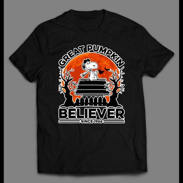 SNOOPY THE GREAT PUMPKIN BELIEVER MENS HALLOWEEN SHIRT