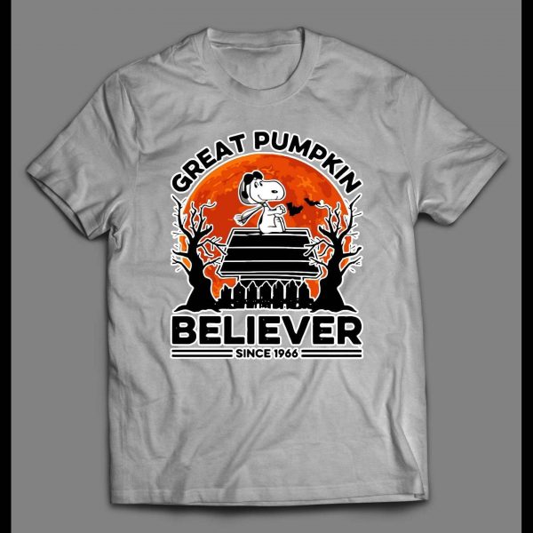 SNOOPY THE GREAT PUMPKIN BELIEVER MENS HALLOWEEN SHIRT