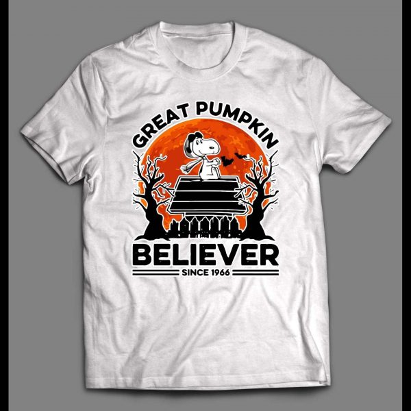 SNOOPY THE GREAT PUMPKIN BELIEVER MENS HALLOWEEN SHIRT