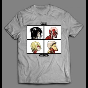 ATTACK ON TITAN X THE GORILLAZ SURVEY DAYZ PARODY HIGH QUALITY SHIRT
