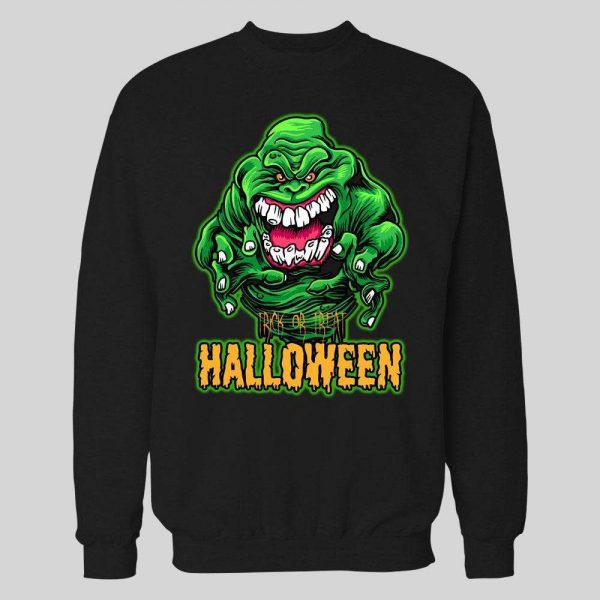 GREEN GHOST SLIMER TRICK OR TREAT HALLOWEEN HOODIE / SWEATSHIRT