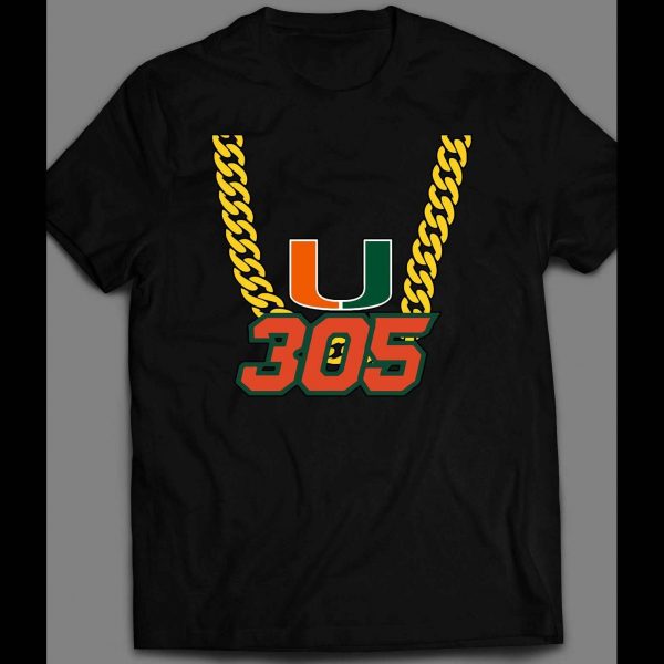 THE U FOOTBALL 305 GOLD CHAIN HIGH QUALITY SHIRT