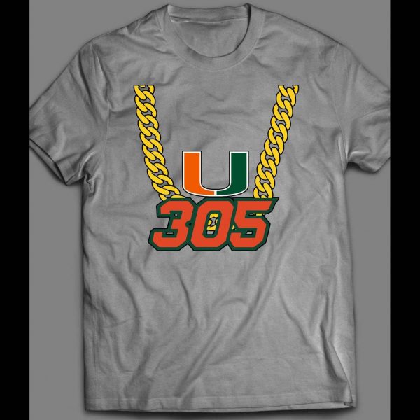 THE U FOOTBALL 305 GOLD CHAIN HIGH QUALITY SHIRT