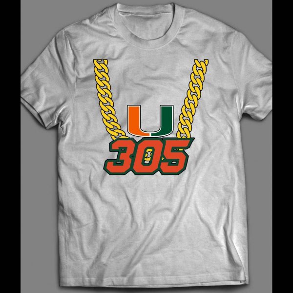 THE U FOOTBALL 305 GOLD CHAIN HIGH QUALITY SHIRT