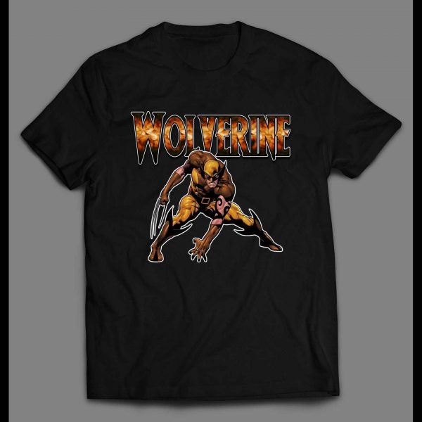 CLASSIC BROWN AND GOLD WOLVERINE COSTUME HIGH QUALITY SHIRT