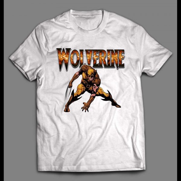 CLASSIC BROWN AND GOLD WOLVERINE COSTUME HIGH QUALITY SHIRT