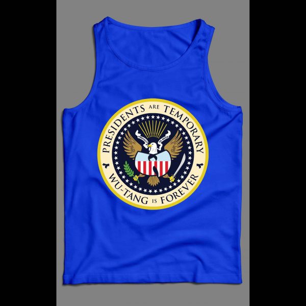PRESIDENTS ARE TEMPORARY SHAOLIN CLAN IS FOREVER COLOR SEAL NEW YORK RAP MEN'S TANK TOP