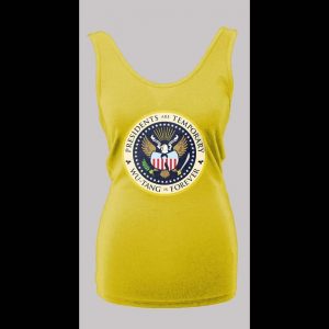 PRESIDENTS ARE TEMPORARY SHAOLIN CLAN IS FOREVER COLOR SEAL NEW YORK RAP LADIES TANK TOP