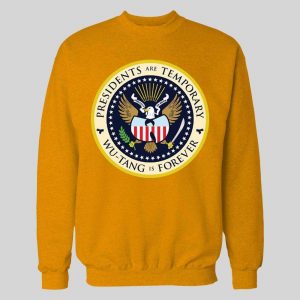 PRESIDENTS ARE TEMPORARY SHAOLIN CLAN IS FOREVER COLOR SEAL NEW YORK RAP HOODIE / SWEATSHIRT