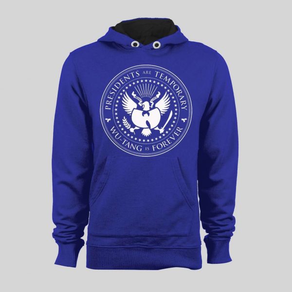 PRESIDENTS ARE TEMPORARY SHAOLIN CLAN IS FOREVER SEAL NEW YORK RAP HOODIE / SWEATSHIRT