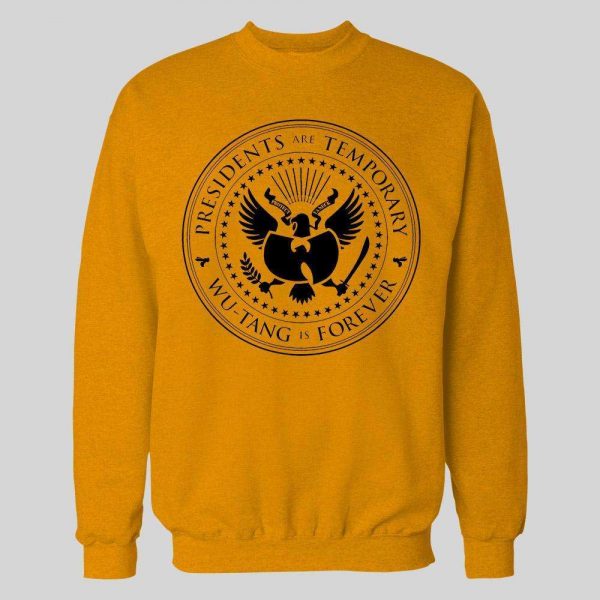 PRESIDENTS ARE TEMPORARY SHAOLIN CLAN IS FOREVER SEAL NEW YORK RAP HOODIE / SWEATSHIRT