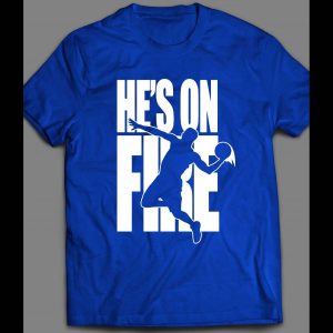 HE'S ON FIRE BASKETBALL VIDEO GAME PARODY HIGH QUALITY SHIRT