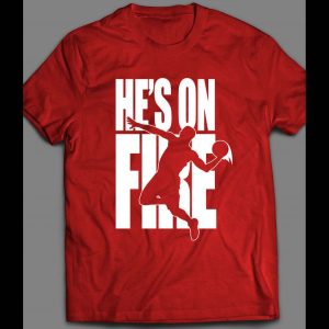 HE'S ON FIRE BASKETBALL VIDEO GAME PARODY HIGH QUALITY SHIRT