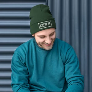 KILLIN' IT EMBROIDERED BEANIE
