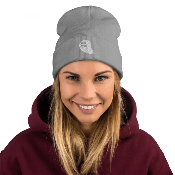 HALLOWEEN GHOST EMBROIDERED BEANIE