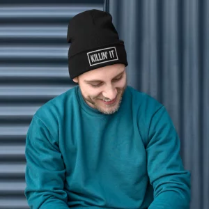 KILLIN' IT EMBROIDERED BEANIE