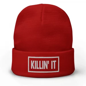 KILLIN' IT EMBROIDERED BEANIE