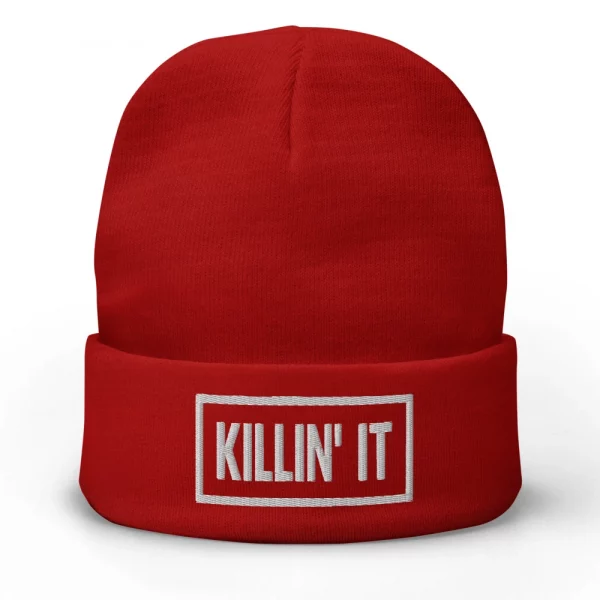 KILLIN' IT EMBROIDERED BEANIE