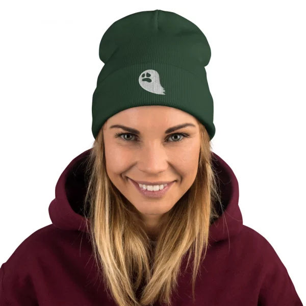 HALLOWEEN GHOST EMBROIDERED BEANIE