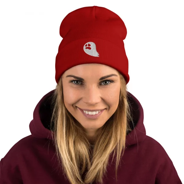 HALLOWEEN GHOST EMBROIDERED BEANIE
