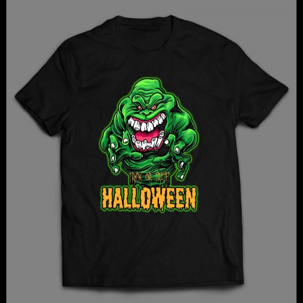 GREEN GHOST SLIMER TRICK OR TREAT HALLOWEEN SHIRT