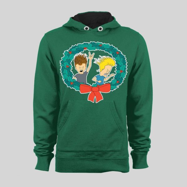 BEAVIS AND BUTTHEAD CHRISTMAS HIGH QUALITY WINTER HOODIE / SWEATSHIRT