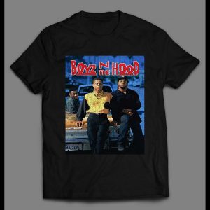 BOYZ N THE HOOD DISTRESSED MOVIE POSTER TREY AND DOUGH BOY SHIRT